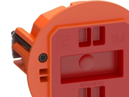 LAURITZ KNUDSEN LK FUGA AIR SLIM forfradåse IP40 Vindtæt 1 modul, Orange- I pose for DIY