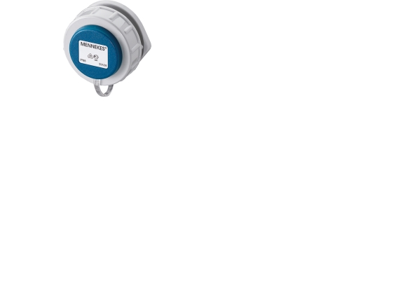 MENNEKES Udtag indbygning Schuko 2 polet med jord, 16A 230V IP68. Flange diameter 73 mm, med skrue terminaler.