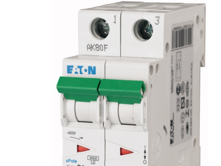 EATON Automatsikring - MCB 6A B karakteristisk, 2 polet, 6kA kortslutningsbrydeevne, 400v AC, , 36mm bred