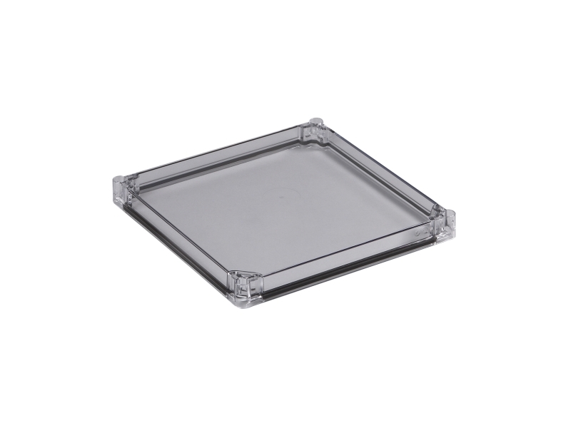 Ensto Cubo P, O og C låg, transparent, Polykarbonat 300 x 600 x 30 mm, ekskl. Skruer
