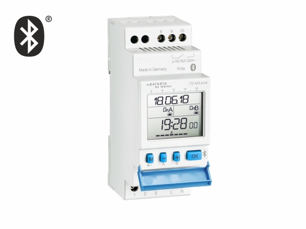 Digital kontaktur astrofunktion modulbredde 35mm, 2 kanal 230V 50-60Hz Bluetooth