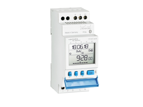 Digital ugeur modulbredde 35mm, 2 kanal 230V 50-60Hz Bluetooth