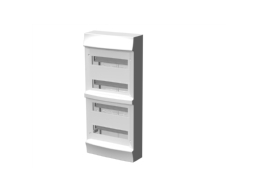 MISTRAL gruppetavle 4x12 mod. uden låge, IP41. RAL 9016 hvid.  HUSK tilslutningsbro samt PE terminaler for tilslutning af PE leder