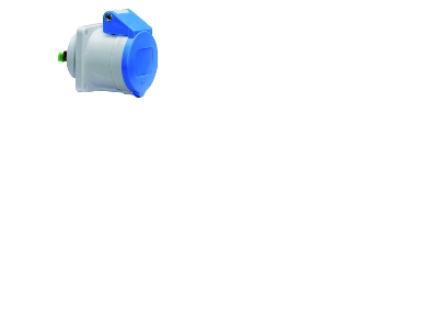 BALS CEE stikdåse indbygning H6 230V 16A 3 polet blå lige flange 62x62mm, Quick Connect® IP44, polyam