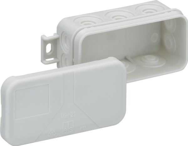 SPELSBERG Forgreningsdåse Mini 25-2,5²-L 89x43x37mm, 3x2,5² klemmer IP55, halogenfri grå