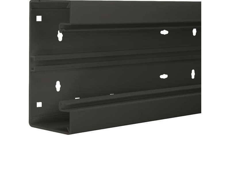 Hager BR6517019011, Lige kabelbakke, 2 m, Polyvinylchlorid (PVC), Sort