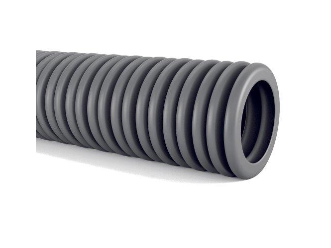 Plastrør fleksibel, PVC 20 mm korrugeret. De tåler en trykbelastning på 750N. - (100 meter)