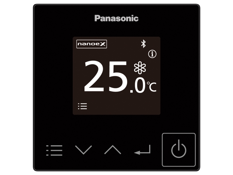 Panasonic fortrådet Basis + BL kontrolpanel CZ-RTC6 for styring til PACi og VRF med energi forbrug display og Data Navi funktion.