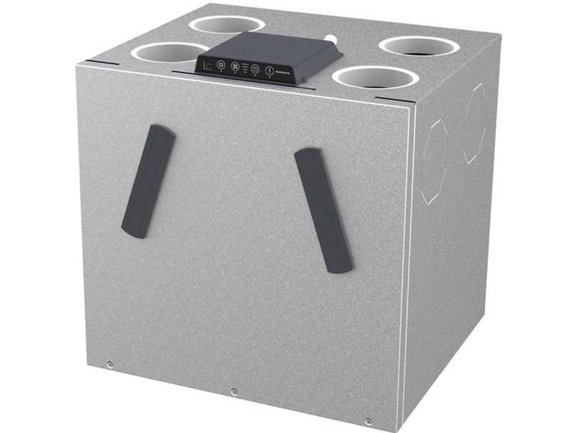 Ventilationsanlæg Dantherm RCV320, væg-/loftmodel (højre/venstre) med indbygget panel. Luftmgd. 190m³/h ved 100 Pa og SEL 1000J/m³
