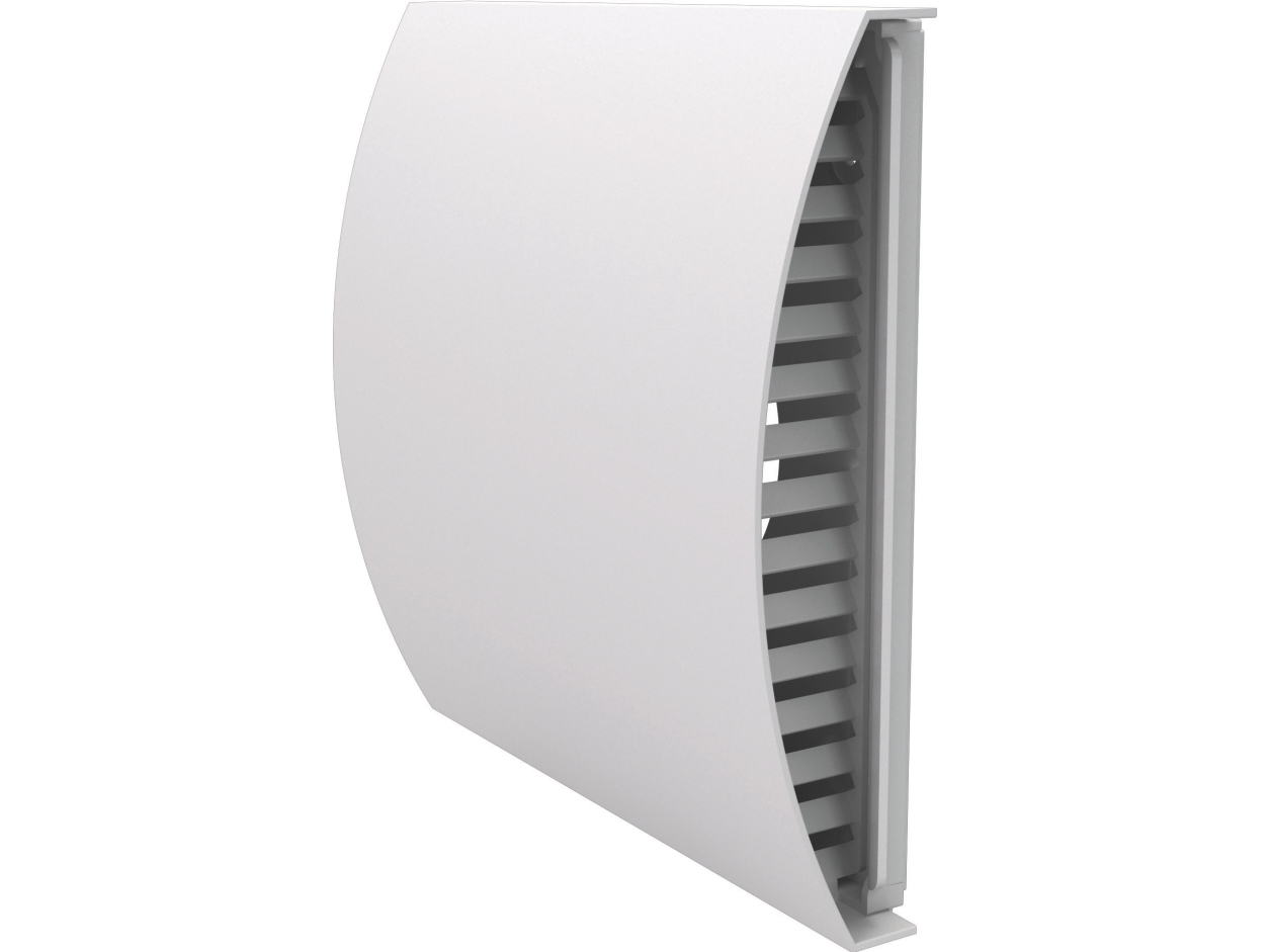 Komplet ydervægsrist, hvid med front i hvid aluminium til ventilator RV50 version 2 (50536 og 50523) og Siku Sphere 160.