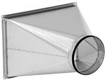 LINDAB Overgangsstykke LORU 1194x188/Ø400, lgd. 600mm, type4, glat, L1=30mm Til Panasonic S-100PF1E5A, S-125PF1E5A, S-140PF1E5A, S-1014PF3E