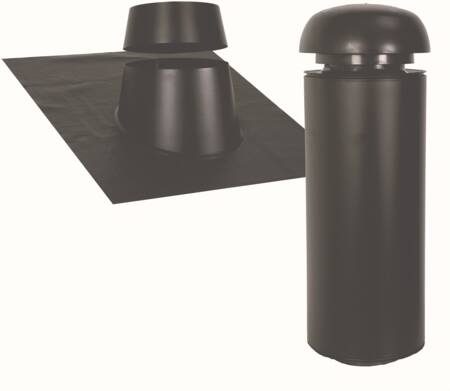 SABETOFLEX Sabeto taghætte 200, længde 600 mm, taghældn. 10-32°, sort/sort med Flex-inddæk. (2 ks. med rør og inddækning). Leveres UDEN bæring.
