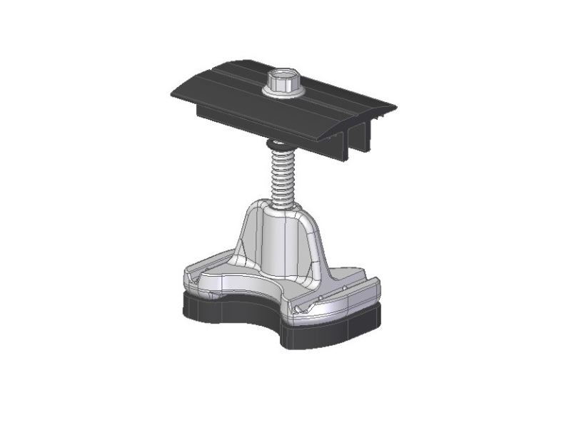 Novotegra mellemklemme 30-42 mm til C skinne sort