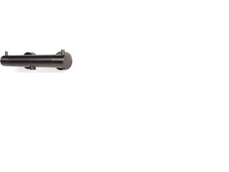 BLUE LABEL Termostatarmatur med 1/2 afgang - inklusiv koblinger og rosetter - gun metal