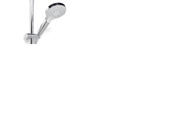 BLUE LABEL Termostatarmatur inkl. 90 cm håndbrusesæt med 3 stråletyper samt 1500 mm bruseslange - krom