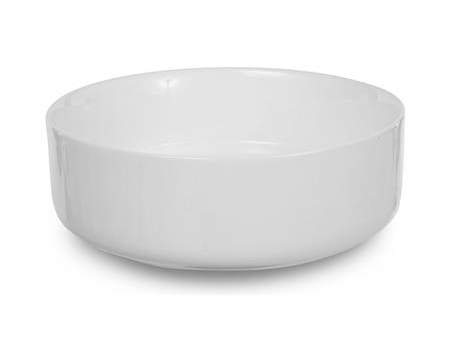 BLUE LABEL Rund keramisk håndvask uden overløb - glasseret kanter - 36x36x12 cm