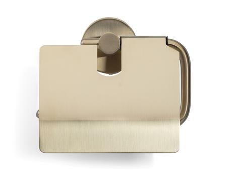 BLUE LABEL Toiletrulleholder med låg - børstet guld