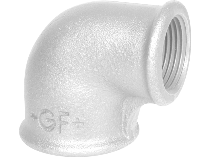 GF GEORG FISCHER 1 - 3/4 galvaniseret vinkel 90 grader muffe / muffe