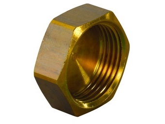 Hætte, messing 3/4 eurokegle til Thermrad Super-8 radiator (reservepakning til bundforbindelser)