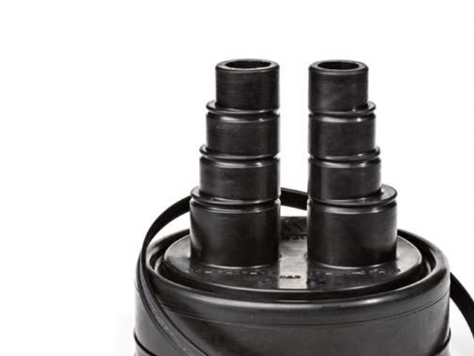 Endekappe i EPDM - passer på 2 x 25/32/40/50mm 160 mm dobbelt rør