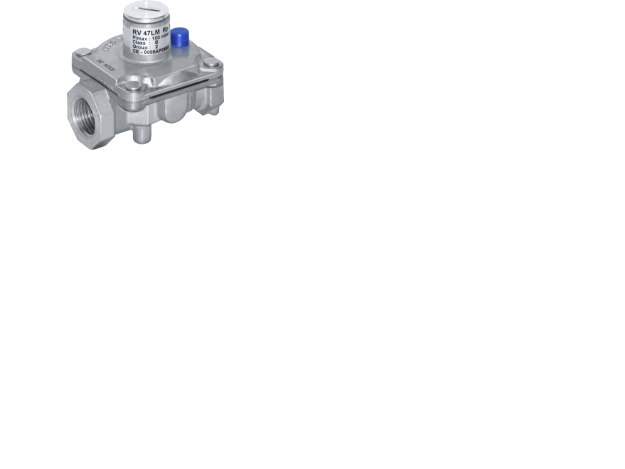 Csslr Plus bygas regulator RV47 Maxitrol 7-13mbar. 1/8 prøvestuds på venstre side. L 75mm B57mm H64mm