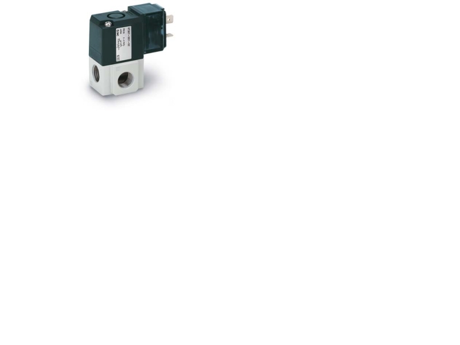 SMC PNEUMATIK Magnetventil 3/2, 1/4 lufttilslutning, 0,7 MPa, DIN stik, 24V DC