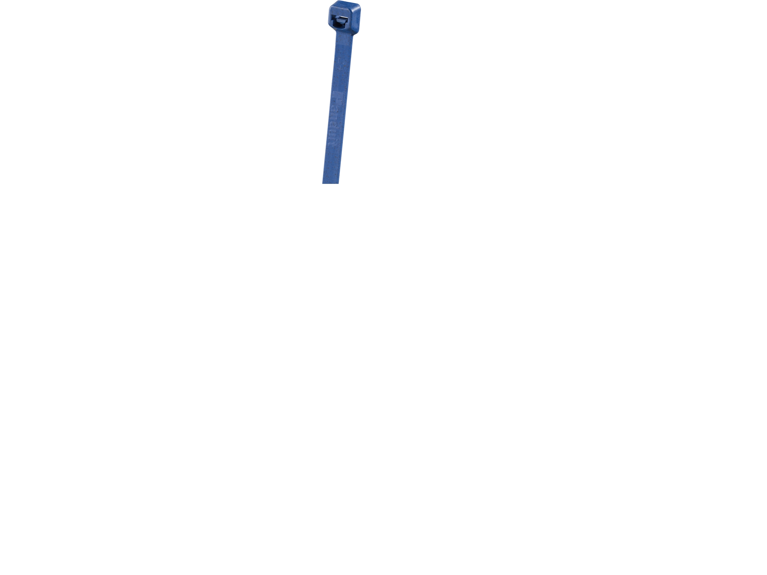 Panduit Cable Tie, 3.9L (100mm), Miniature, Metal Detectable Polypropylene, Dark Blue, 100pc, Polypropylen (PP), Blå, 100 mm