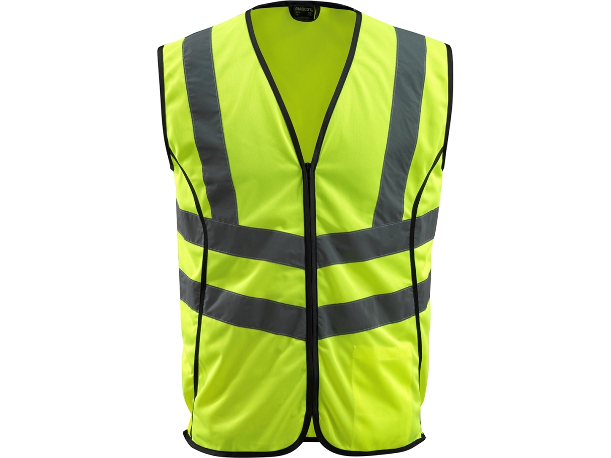 MASCOT 50145-977-17 Traffic Vest, Jakke, Ethvert køn, Gul, L, EN ISO 20471 - class 2 Hi-Vis Group C, Polyester