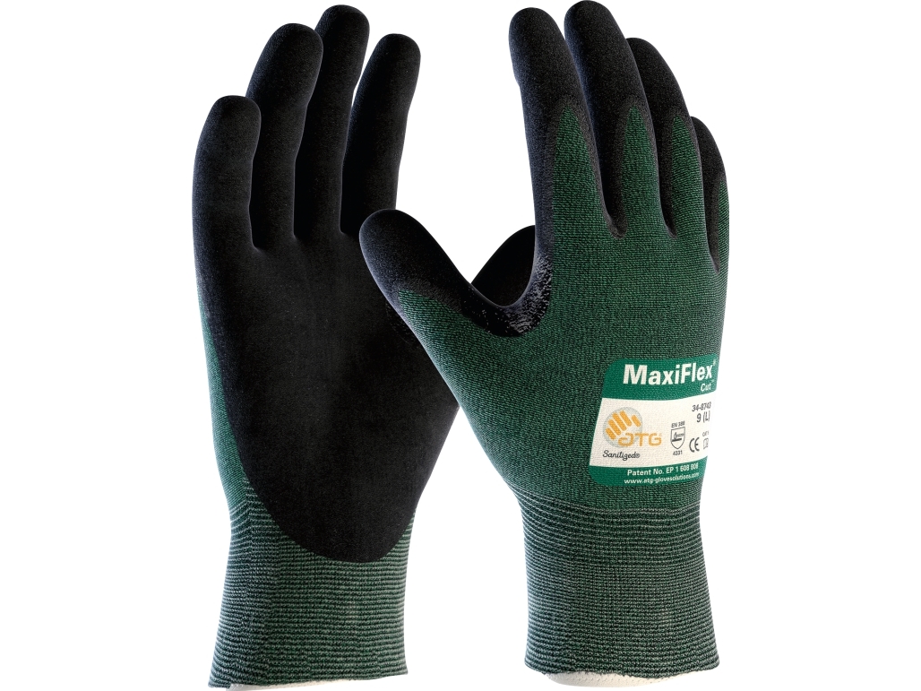 ATG MaxiFlex Cut 3B 34-8743 Montagehandske - Dark green / 11 | Handsker | EN 388 4331B | Handsker