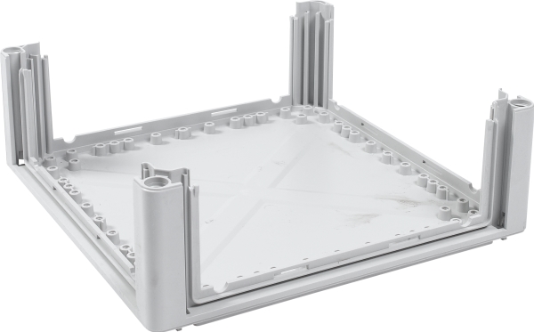 ENSTO Vægskab Cubo P kassebund polycarbonat 300 x 300 x 102 mm 4 flangeåbninger