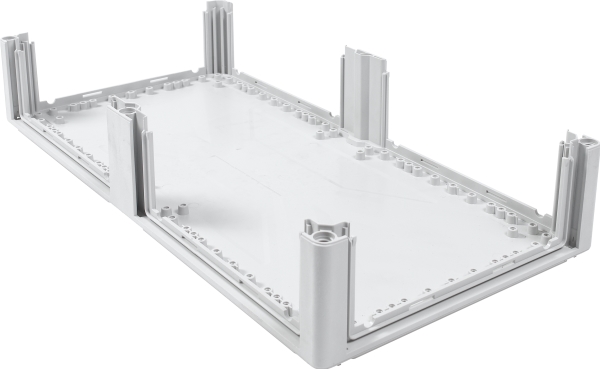 ENSTO Vægskab Cubo P kassebund polycarbonat 400 x 600 x 102 mm 6 flangeåbninger