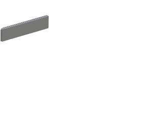 Vægskab Ensto Cubo P blindflange, for 400mm kasseside, inkl. Låsestag