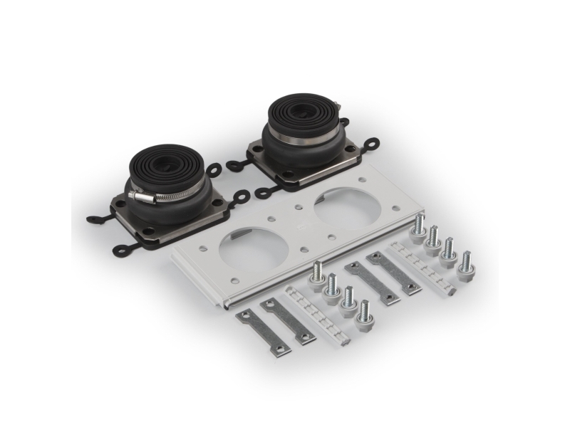Vægskab Ensto Cubo P membranflange med gummimembran 2 x Ø27 - 66mm, til 300mm kasseside