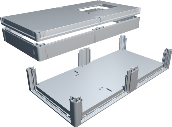 ENSTO Målerskab komplet Cubo uden flange og målerklemme for transformer / direkte 300 x 600 x 187 mm ekskl. klemme 7921059706/1016007229