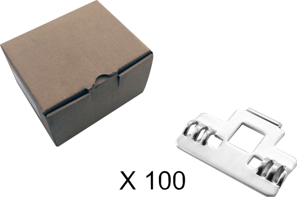 CUBIC Beslag for vandret afdækning single pakke med 100 stk.