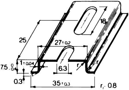 PROFILATI DIN skinne TS35/F6-SZ 7,5mm høj med hul 6,3x18mm Varm forzinket 20µm