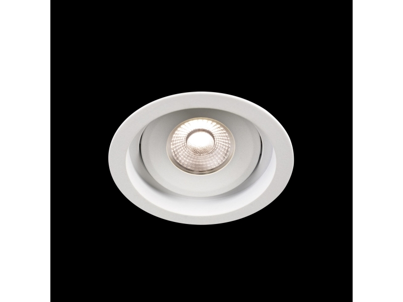 LED-downlight Level Quick ISO Hvid 3000K, 550 lm, Ra>90, 3SDCM, 36°, 6W, IP44. Fasedæmpbar driver inkluderet.