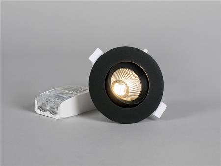 Optic G2 Quick ISO 230V Sort 3000K, 500 lm, Ra>98, 3 SDCM, 6 W, IP 44. Inkl. fasedæmpbar driver. Inde/Ude