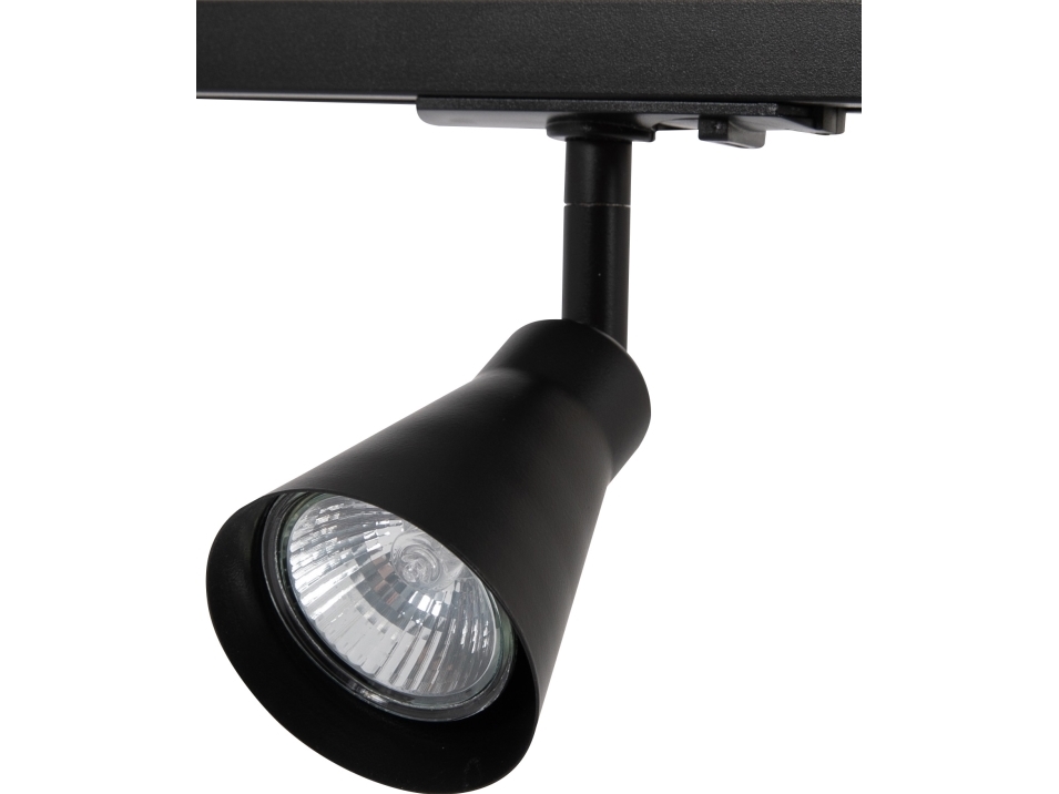 Vento Conic Spot med GU10 og 1-Faset adapter i sort