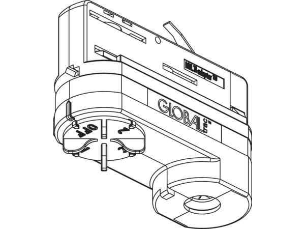 GLOBAL ADAPTER 3F XTSA 68-2 M/TILBEHØR SORT - BULK ORDER - (100 stk.)