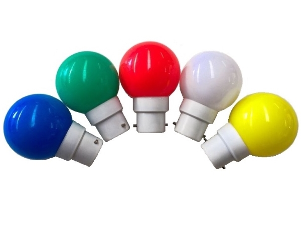 LJUSKÄLLA VIT 1 W/1,4 W 3000 K B22 ø45 mm. Plastkula