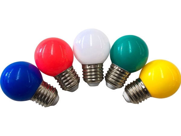 LYSKILDE E27 1W/1.4W GRØN ø45mm Plast kugle