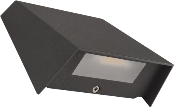 Vægarmatur Edge G2 Antracit 3000K, 215lm, 100° spredningsvinkel. Integreret fasedæmpbar driver. 4W, IP65, IK10.