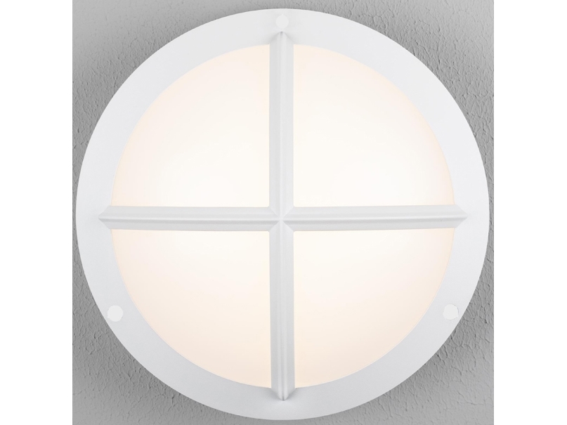 Moon Public Cross I vægarmatur til udendørs brug IK10 Hvid 1230 lm, 3000K/4000K via DIP-switch, 16W, IP65, 230V