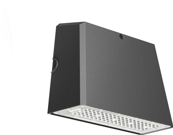 WALLPAK 282x205x125mm. 40W 4800LM 4000K CRI80 Asymmetrisk IP66 IK08 Sort C3