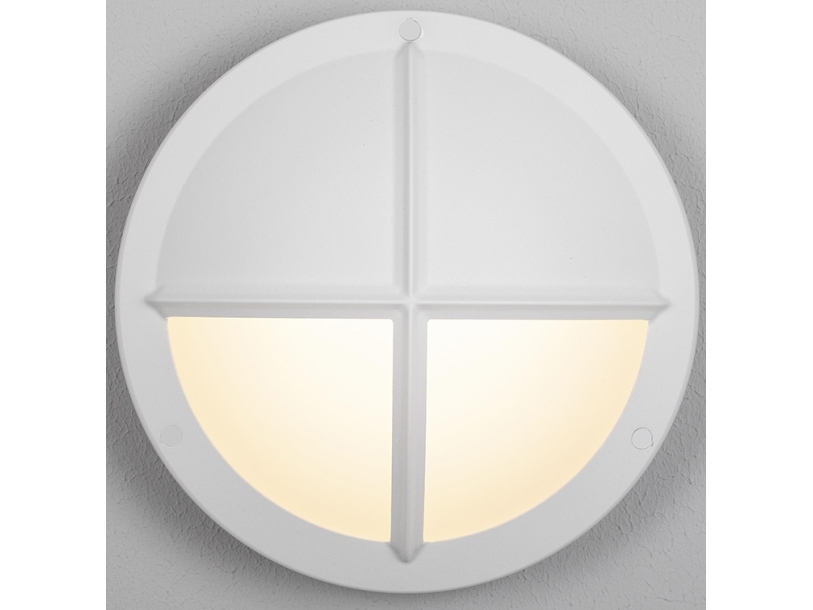 Moon Public Cross II vægarmatur Moon Public Cross II IK10 Hvid 730 lm, 3000K/4000K via DIP-switch, 16W, IP65, 230V
