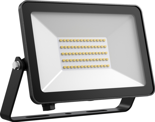 FOX FLOODLIGHT 50W 5500LM 3000K SORT inkl. 0,5m. kabel