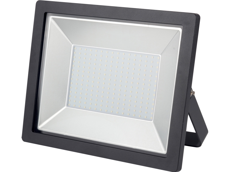 FOX FLOODLIGHT 200W 20000LM 4000K IP65 SORT, med 1m. kabel