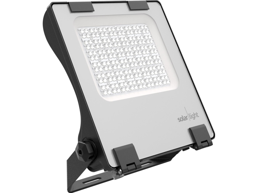 Santana Floodlight 100W 13475LM 4000K DALI Asymmetriske Linser, Sort Hus 1,5m Kabel