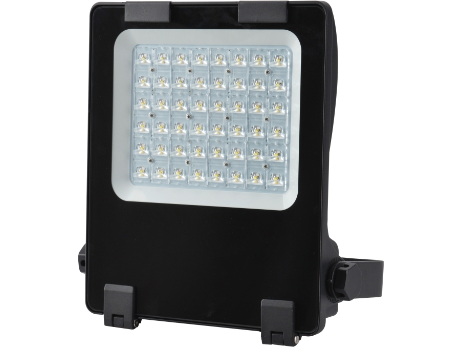 One Flood lens 100W 14769LM 4000K Asymmetrisk, Sort Hus. inkl. 1m 3x1mm2 kabel